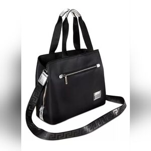 Versace Parfums Black Canvas Tote